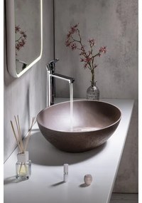 Sapho - Umivalnik na pult FORMIGO 60x40 cm beton/rjava