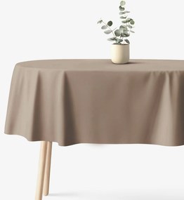 Goldea oválny obrus 100% bavlnené plátno - kávový hnedý 140 x 220 cm