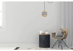 Závesné svietidlo Boho Spider, 1x jutové/sivé textilné tienidlo