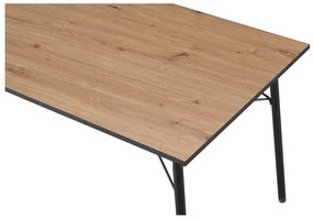 Jedálenský stôl 160 MALAK (dub artisan + čierna) (pre 6-8 osôb). Vlastná spoľahlivá doprava až k Vám domov. 1091472