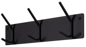 Čierny kovový nástenný vešiak 40 cm Fusion – Spinder Design