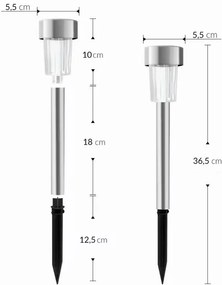 InternetovaZahrada Sada 8 LED solárnych lámp - farebné