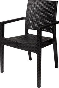 Vonkajšia stolička MARIO - čierna