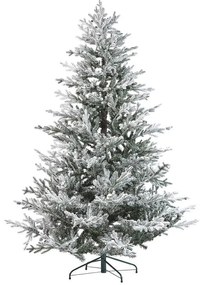 Zasnežený vianočný stromček 210 cm biely BRISCO Beliani