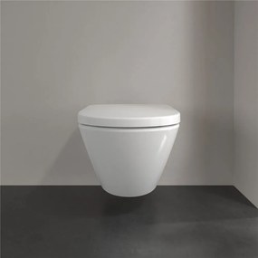 VILLEROY &amp; BOCH Subway 2.0 Comfort závesné WC s hlbokým splachovaním bez vnútorného okraja, 410 x 580 mm, biela alpská, s povrchom CeramicPlus, 4609R0R1