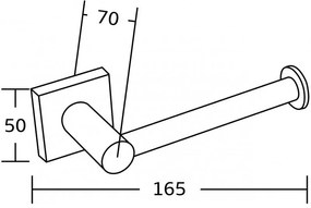 Mexen príslušenstvo, RUFO držiak na wc papier, čierna, 7050933-70