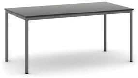 Jedálenský stôl, 1600 x 800 mm, tmavo sivá podnož, wenge