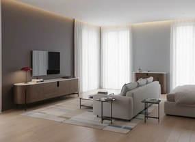 TV stolek Silario 220 cm ořech/mramor