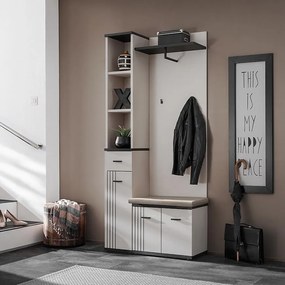 Predsieňový nábytok Hugo I Cc Hg1+P2 Vankúš Kašmír/Čierna