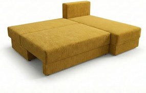 Rozkladacia obojstranná sedacia súprava do L TAVERO SLIM 201x140 cm, horčicová