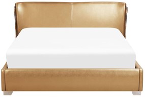 Zlatá luxusná posteľ 140x200 cm PARIS Beliani