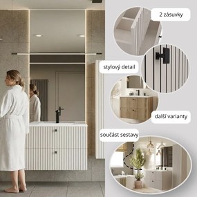 Závěsná skříňka pod umyvadlo Tigo 2S 80 cm kašmír