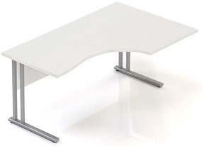 Ergonomický stôl Visio 160 x 100 cm, pravý, biela