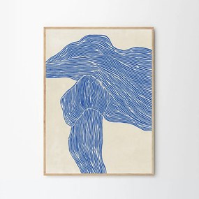 The Poster Club Plagát The Line - Navy by Rebecca Hein 50x70