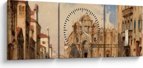 Obraz - Jules-Romain Joyant, The Scuola di San Marco, Venice, reprodukcia (s hodinami) (90x30 cm)