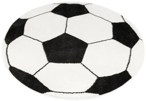 Koberec Lima futbalová lopta, čierny / biely