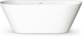 Roth Voľne stojaca vaňa z liateho mramoru LINEA STONE WHITE ROTH-Variant: rozmery: 167x72,5 cm - (LINEA STONE WHITE - 5261000)
