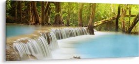 Obraz Huay Mae Kamin vodopádu v lese (120x50 cm)