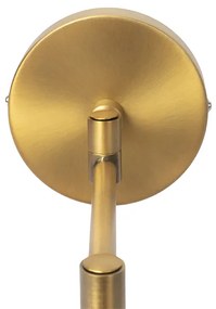 Bronzová nástenná lampa s bielym tienidlom a nastaviteľným ramenom - Ladas Deluxe