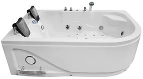 M-SPA -  Ľavá kúpeľňová vaňa SPA TURBO PLUS hydromasážou 180 x 120 x 54 cm (MSPA1631-TURBO+ -L)