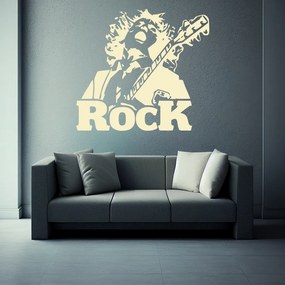Veselá Stena Samolepka Angus Young AC/DC Farba: béžová, Veľkosť: 80 x 74 cm
