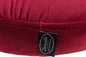 Barová stolička Ponte - zamat, čierny rám - Červená