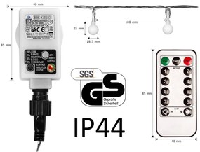 VOLTRONIC 67317 Párty osvetlenie - 20 m, 200 LED diód, studené biele + ovládač