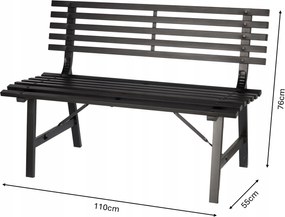 Garden Line ZÁHRADNÁ LAVICA 110 x 55 x 76 CM *0827