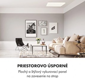 Klarstein Midnight Sun, infračervený stropný ohrievač, 110,5 x 70,5 cm, 600 W