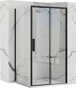 Sprchovací kút MAXMAX Rea RAPID slide 110x100 cm - čierny