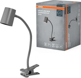 Osram - Stolná lampa s klipom DESK LINE 1xGU10/9W/230V sivá
