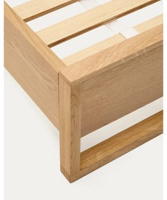 Dvojlôžková posteľ z dubového dreva s roštom 180x200 cm v prírodnej farbe Alguema – Kave Home