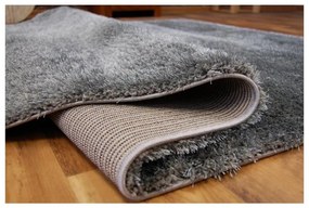 Luxusný kusový koberec Shaggy Verona šedý 80x150cm