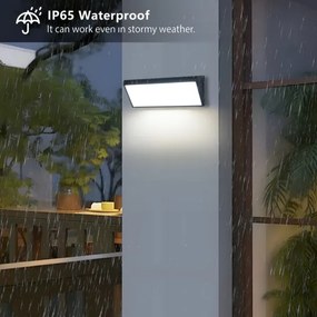 Brilagi - LED Vonkajšie nástenné svietidlo so senzorom TRIANGLE LED/42W/230V čierna IP65