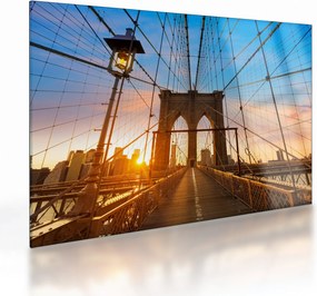 Sklenený obraz - Brooklynský most, Manhattan, New York (70x50 cm)