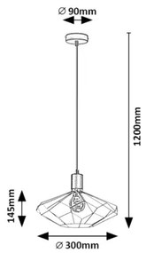 Rabalux 72241 - Luster na lanku FRAN 1xE27/40W/230V