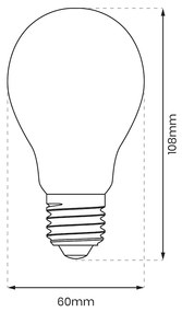 Dekoračná LED žiarovka E27 teplá 2700k 9w 1200 lm