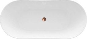 Rea Lusso Slim, voľne stojaca vaňa 170×74 cm, biela, REA-W0504