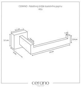 CERANO - Nástenný držiak toaletného papiera Alto - chróm, CER-CER-479293
