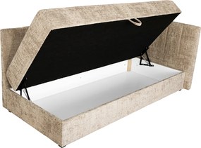 Jednolůžková postel s úložným prostorem Ricky 90x200 béžová