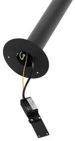 Dizajnová vonkajšia stĺpová lampa čierna 100 cm IP44 - Morty