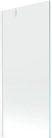 Mexen Next, vaňová zástena 1-krídlová 80 x 150 cm, fixné krídlo, 6 mm číre sklo, biely profil, 895-080-000-00-00-20