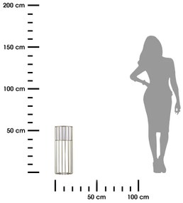 Kovový kvetináč LOFT 55x20 cm zlatá/biela