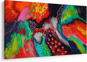 Obraz abstraktné - farby (90x60 cm)