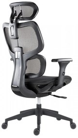 Kancelárska ergonomická stolička ETONNANT — sieť, čierna, nosnosť 130 kg