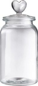 SWEET HEART Dóza sklenené srdca 1350 ml
