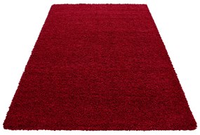 Ayyildiz, Kusový koberec Life Shaggy 1500 red, 200x290, červená, obývacia izba
