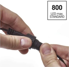 LED Vianočná vonkajšia reťaz 100xLED/15m IP44 teplá biela