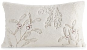 EUROFIRANY VIANOČNÁ DEKORAČNÁ OBLIEČKA NA VANKÚŠ HOLLY 30X50 CM VZOROVANÁ