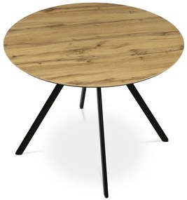 Autronic BONTEC Okrúhly jedálenský stôl 100x100cm, lamino, šedý dub, HT-R5010 GREY Farba: Šedá